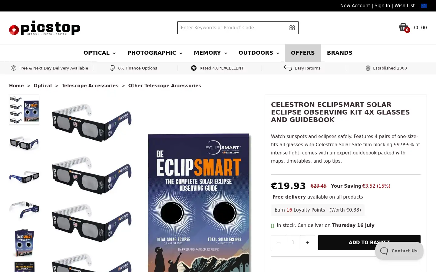 Screenshot of picstop.co.uk