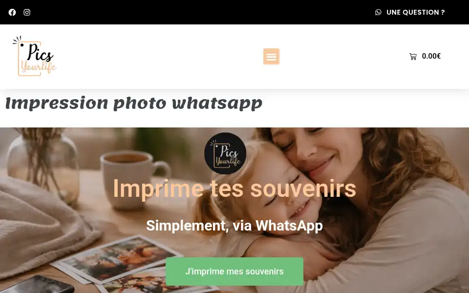 Screenshot of picsyourlife.fr