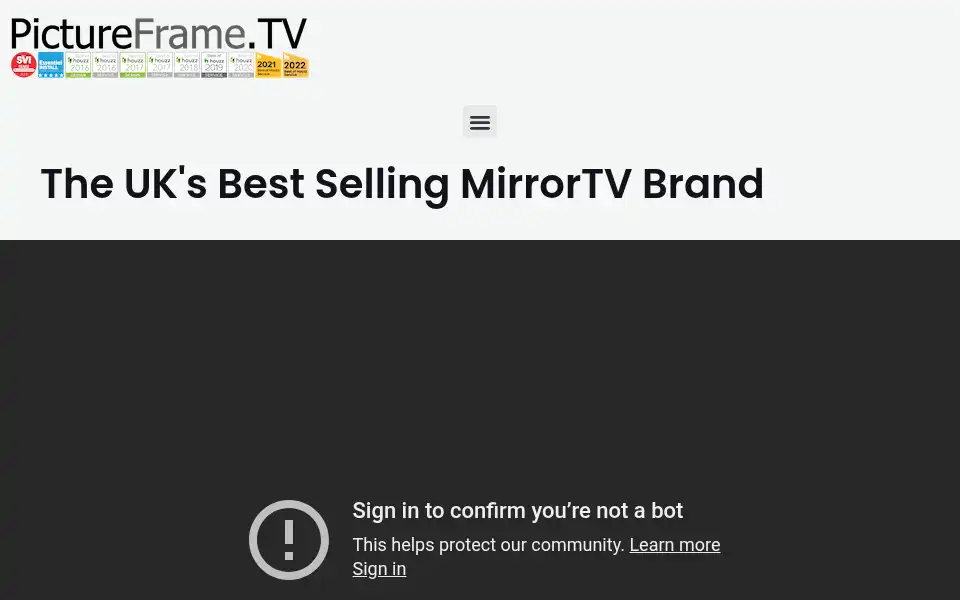 Screenshot of pictureframe.tv