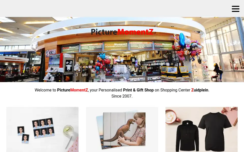 Screenshot of picturemomentz.com
