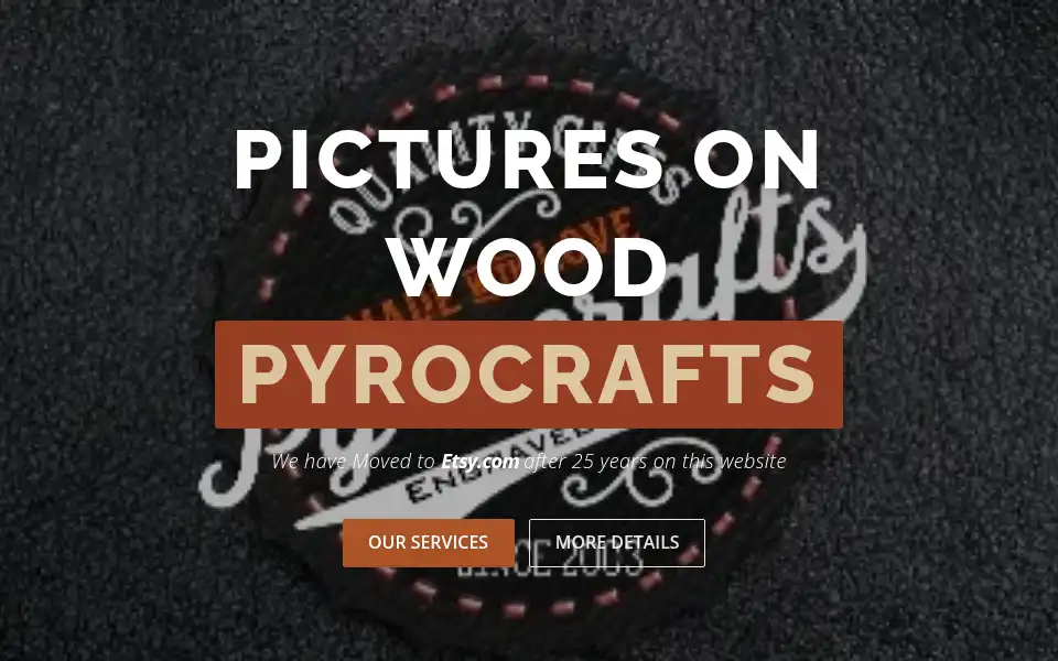Screenshot of picturesonwood.co.uk