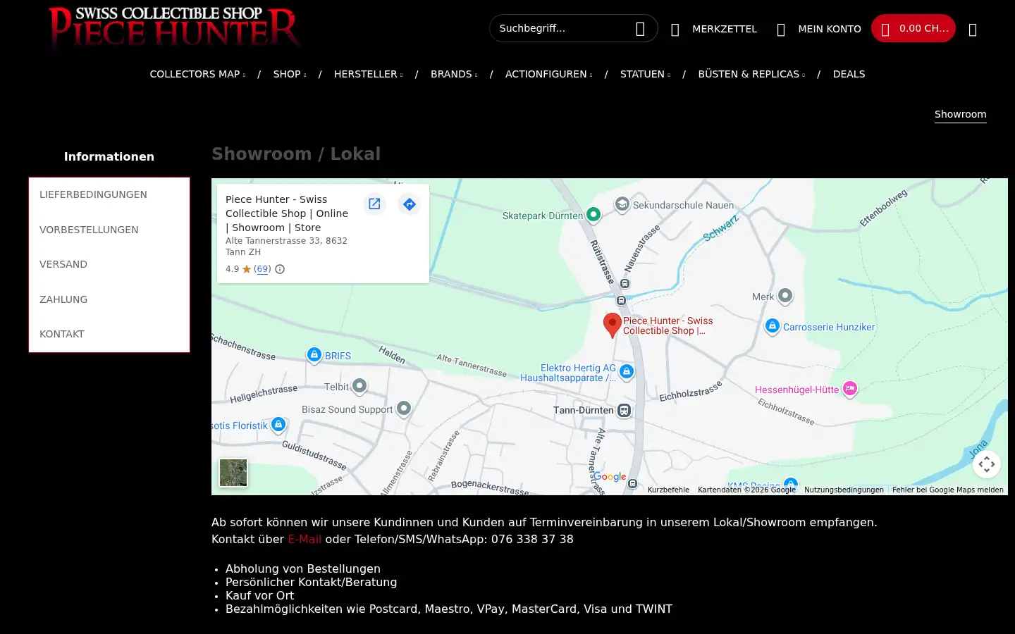 Screenshot of piece-hunter.ch