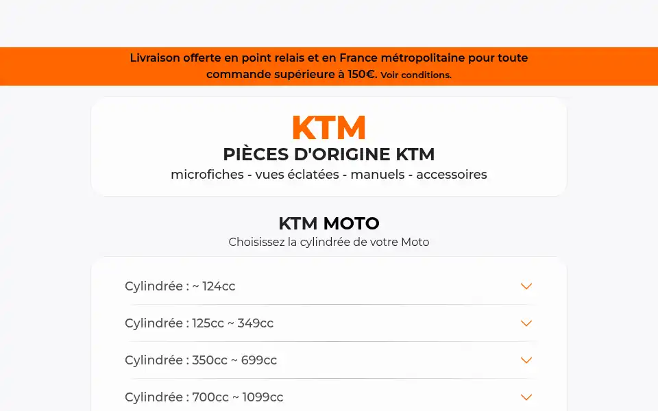 Screenshot of pieces-ktm.com