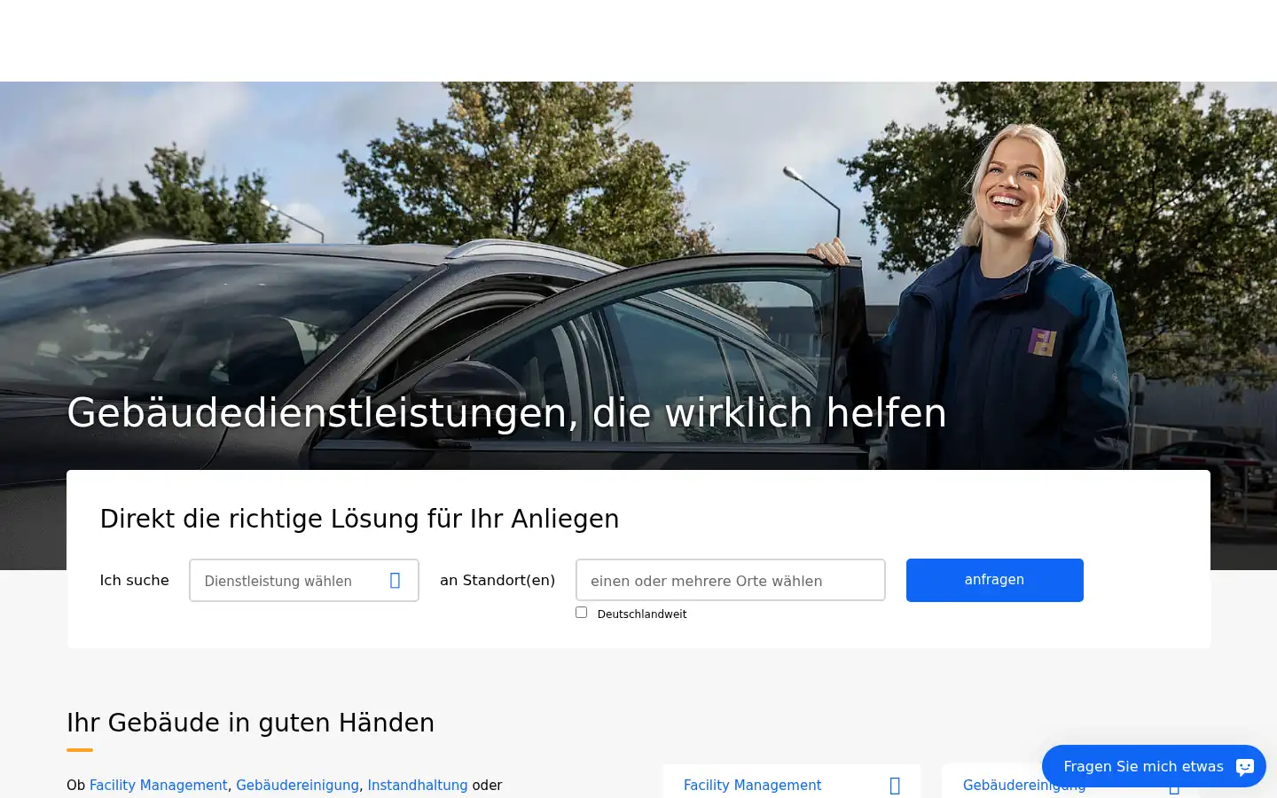 Screenshot of piepenbrock.de