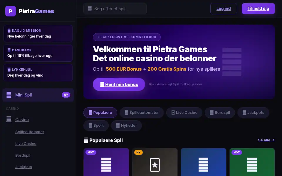 Screenshot of pietra-games.org