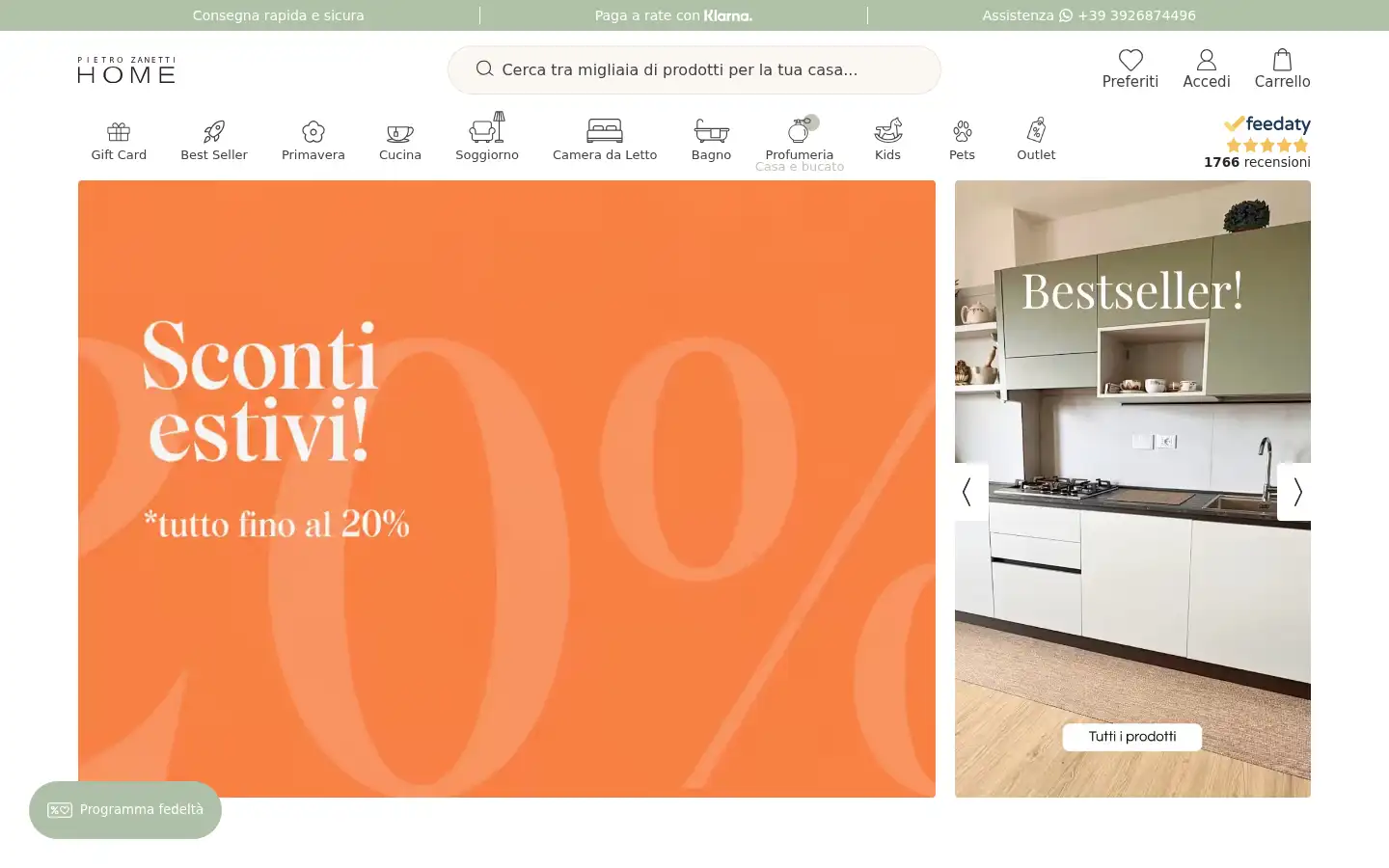 Screenshot of pietrozanettihome.com