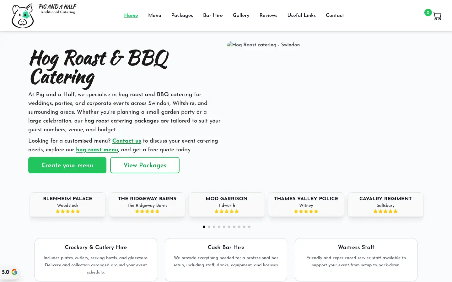 Screenshot of pigandahalf.co.uk