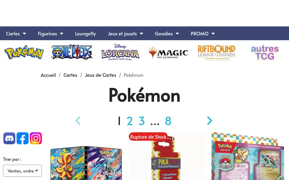 Screenshot of pikastore.fr