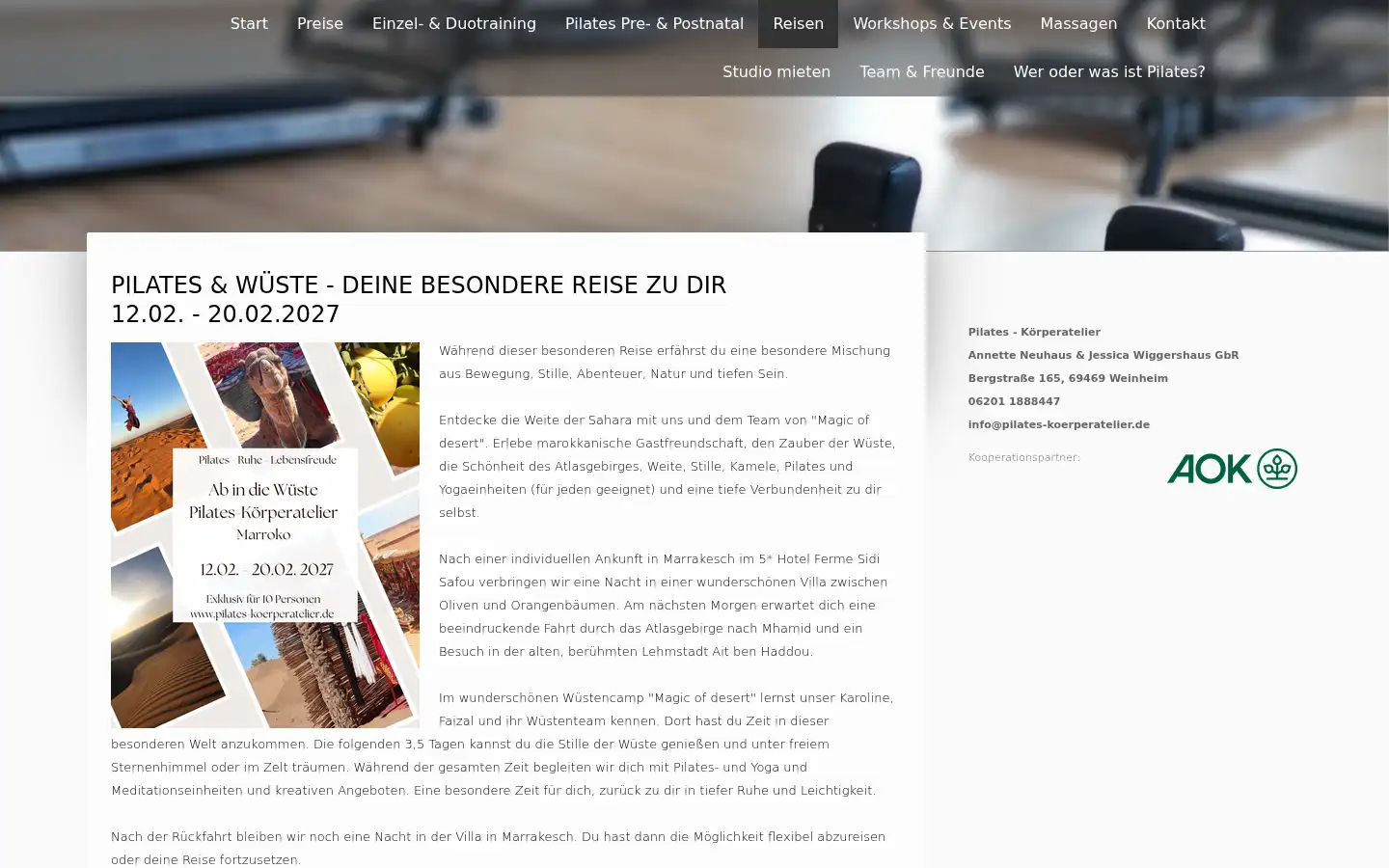 Screenshot of pilates-koerperatelier.de