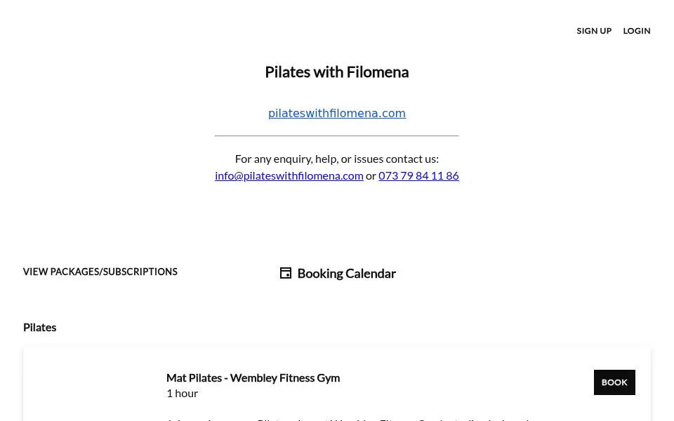 Screenshot of pilateswithfilomena.com