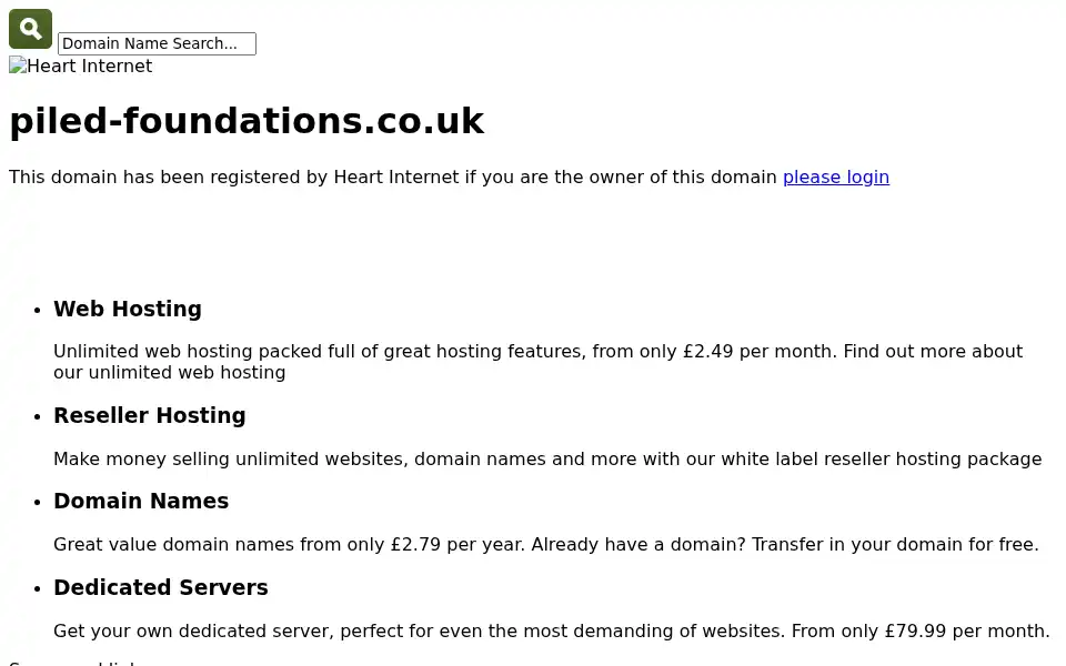 Screenshot of piled-foundations.co.uk