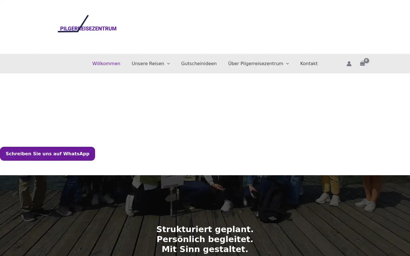 Screenshot of pilgerreisezentrum.de