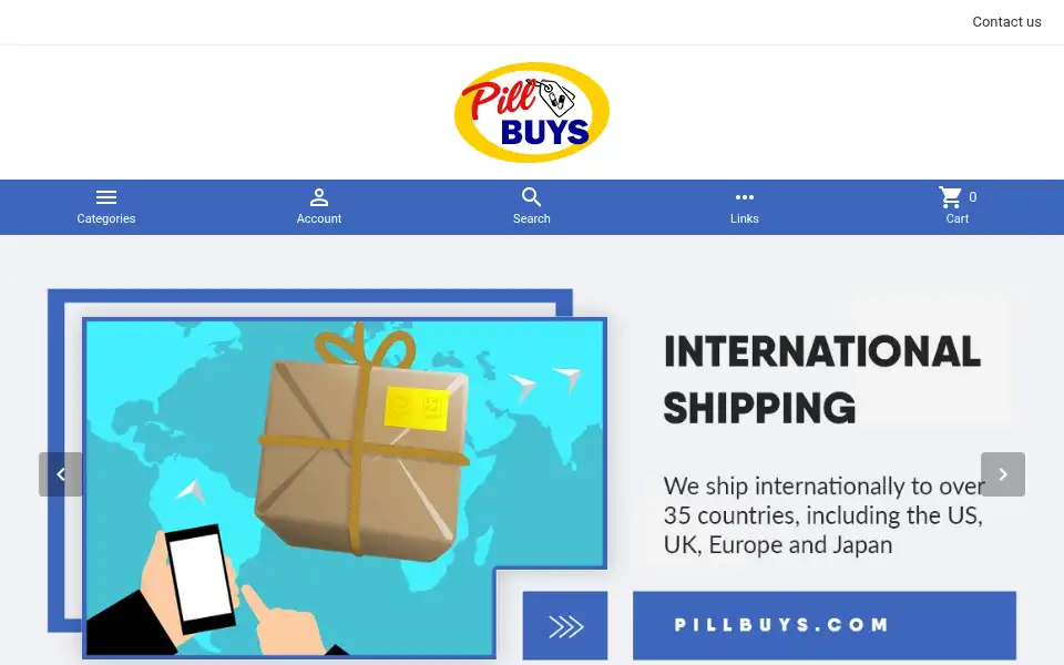 Screenshot of pillbuys.com