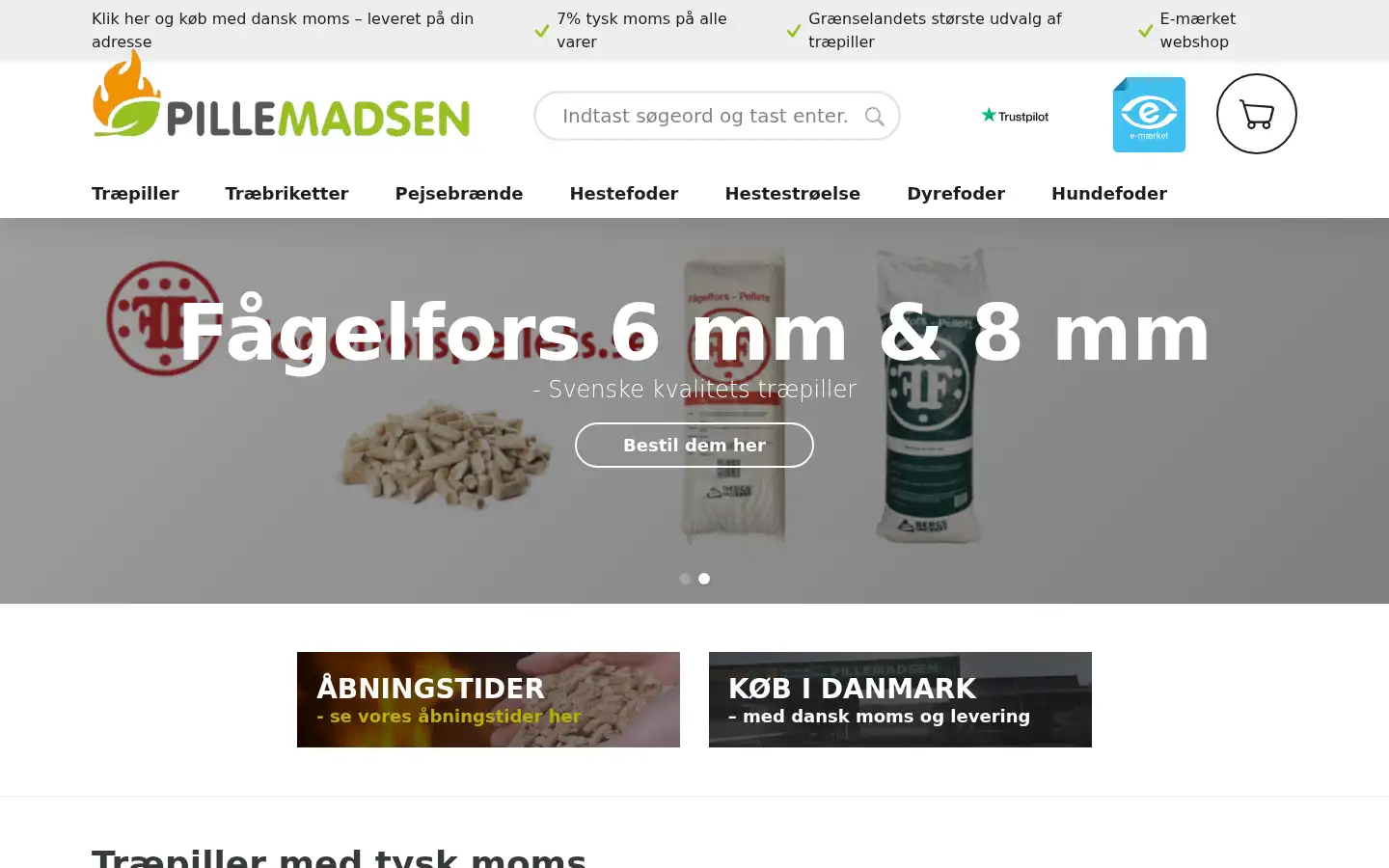 Screenshot of pillemadsen.dk