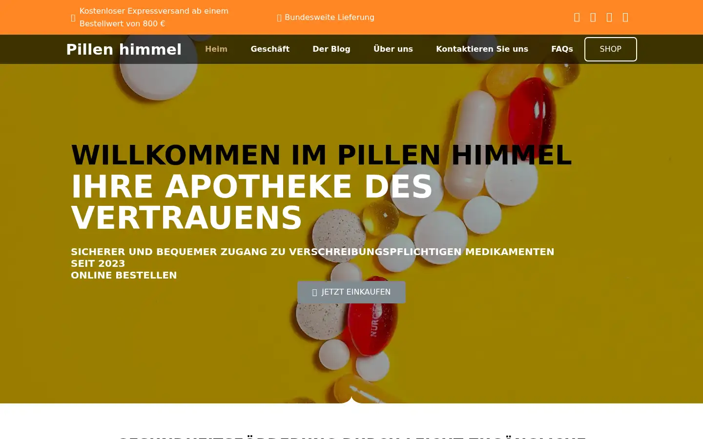 Screenshot of pillenhimmel.com