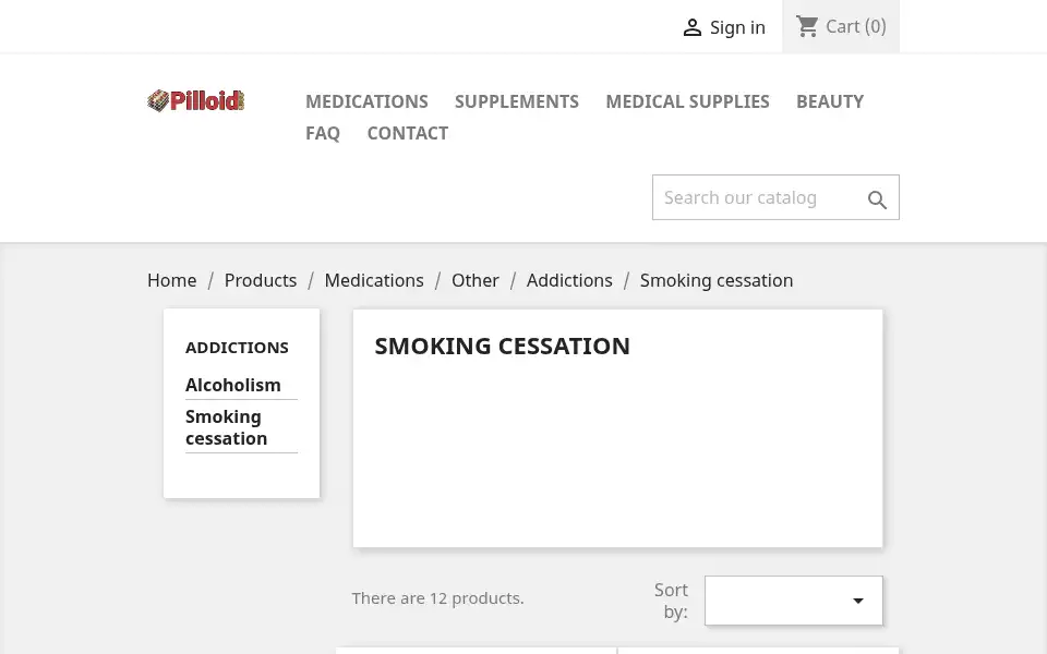 Screenshot of pilloid.com
