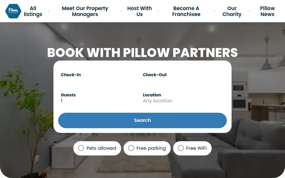 Screenshot of pillowpartners.com