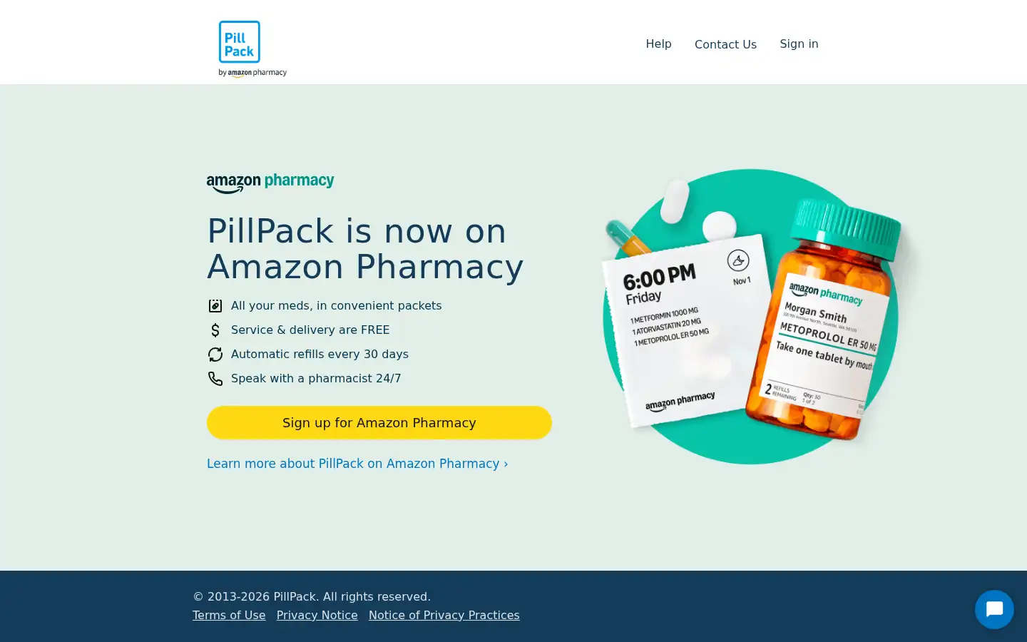 Screenshot of pillpack.com