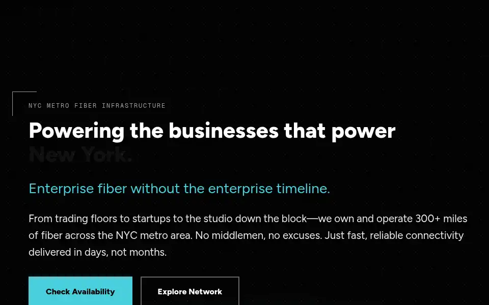 Screenshot of pilotfiber.com