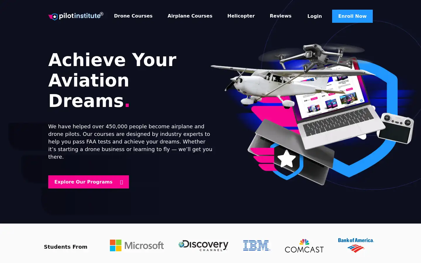 Screenshot of pilotinstitute.com