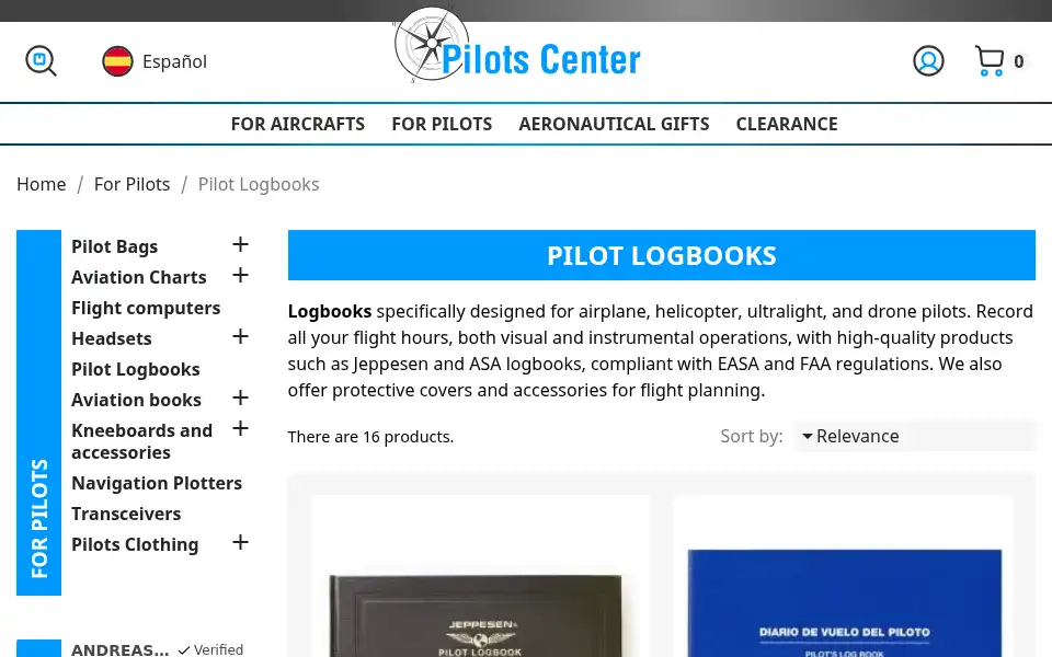 Screenshot of pilotscenter.com