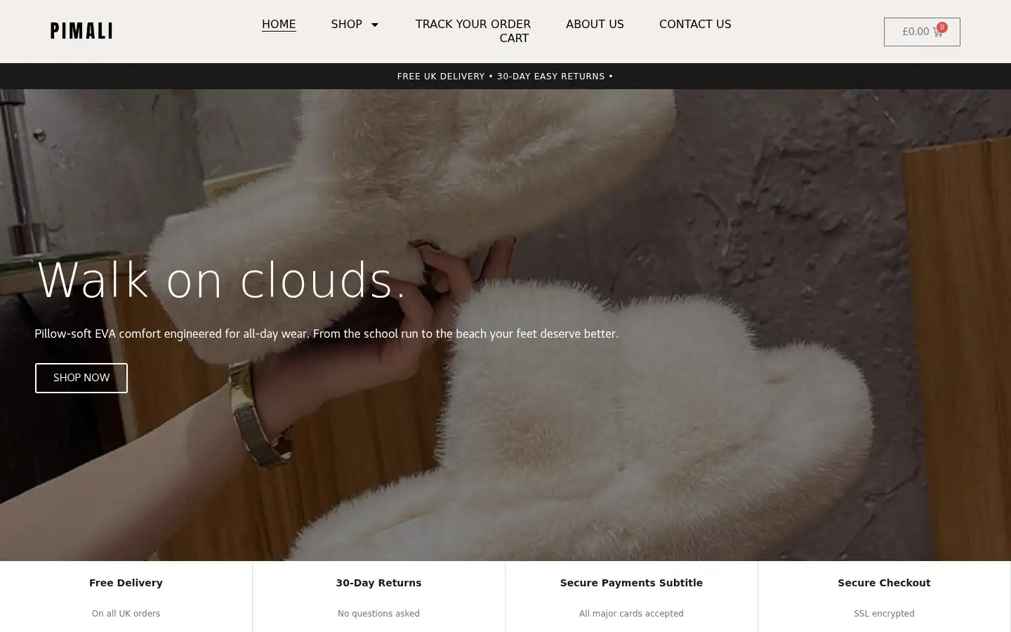 Screenshot of pimali.co.uk