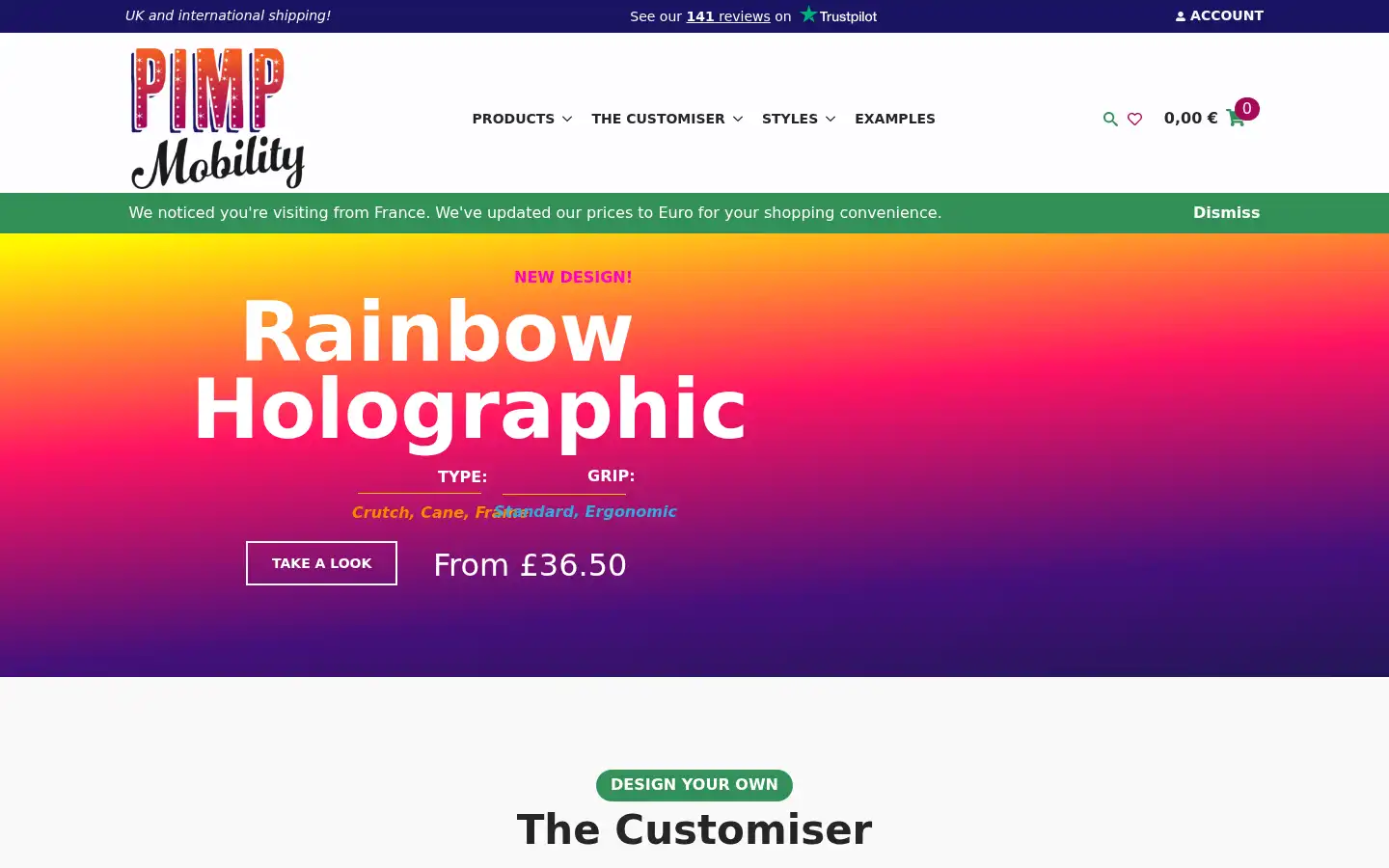 Screenshot of pimpmobility.com