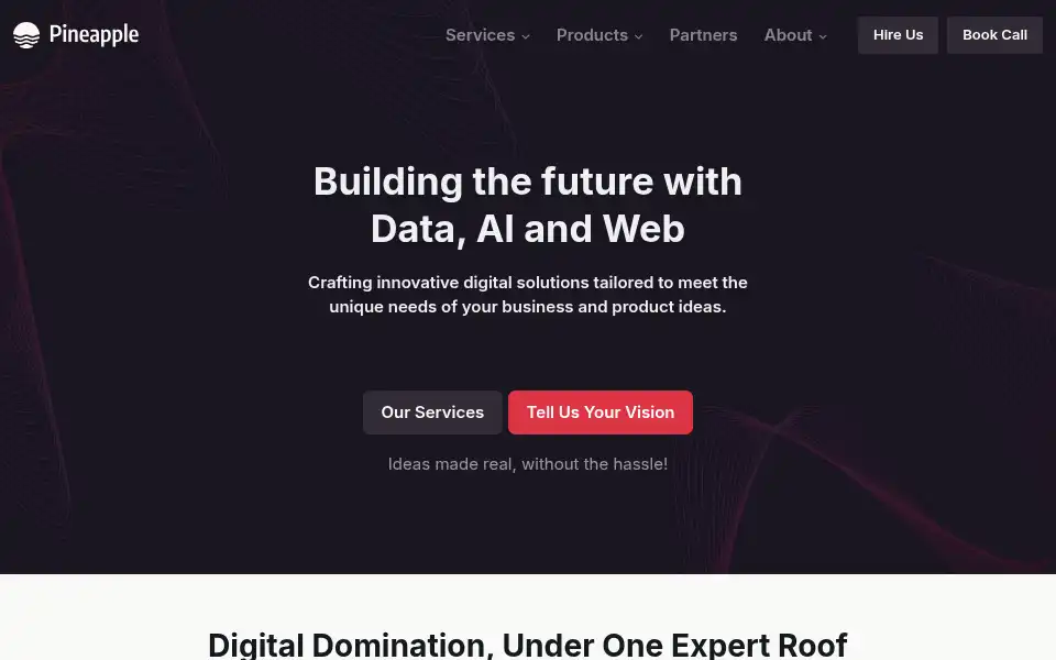 Screenshot of pineapplegroup.com