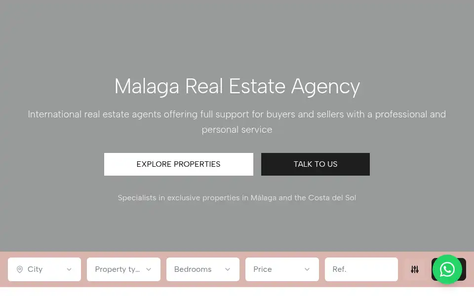 Screenshot of pineapplehomesmalaga.com