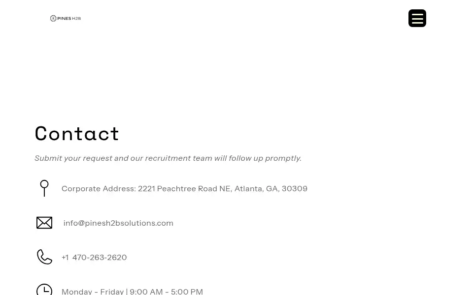 Screenshot of pinesh2bsolutions.com