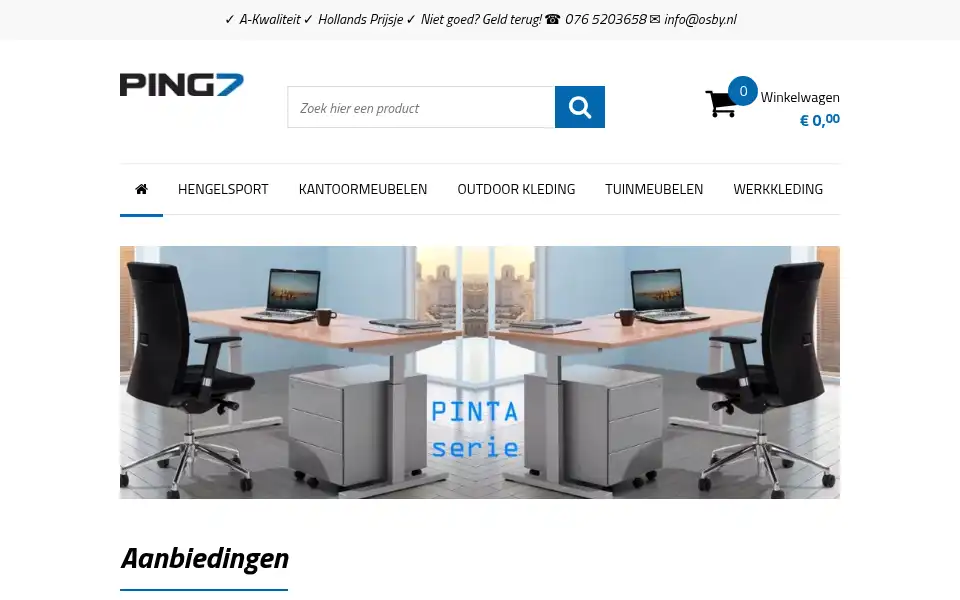 Screenshot of ping7.nl