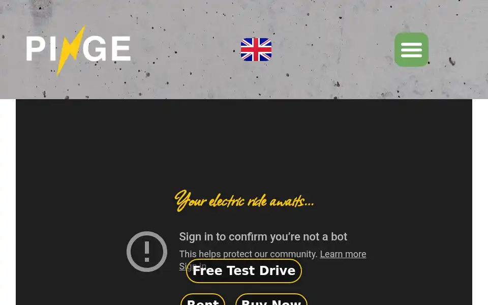 Screenshot of pinge-e.com
