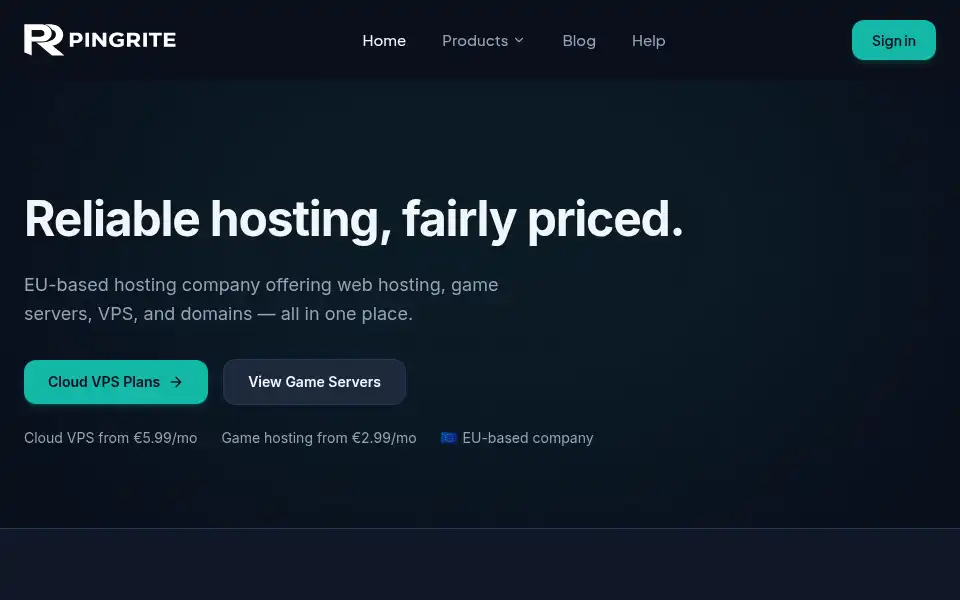 Screenshot of pingrite.com
