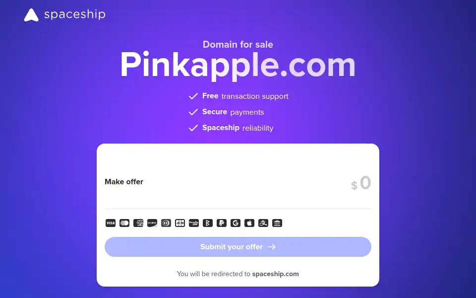 Screenshot of pinkapple.com