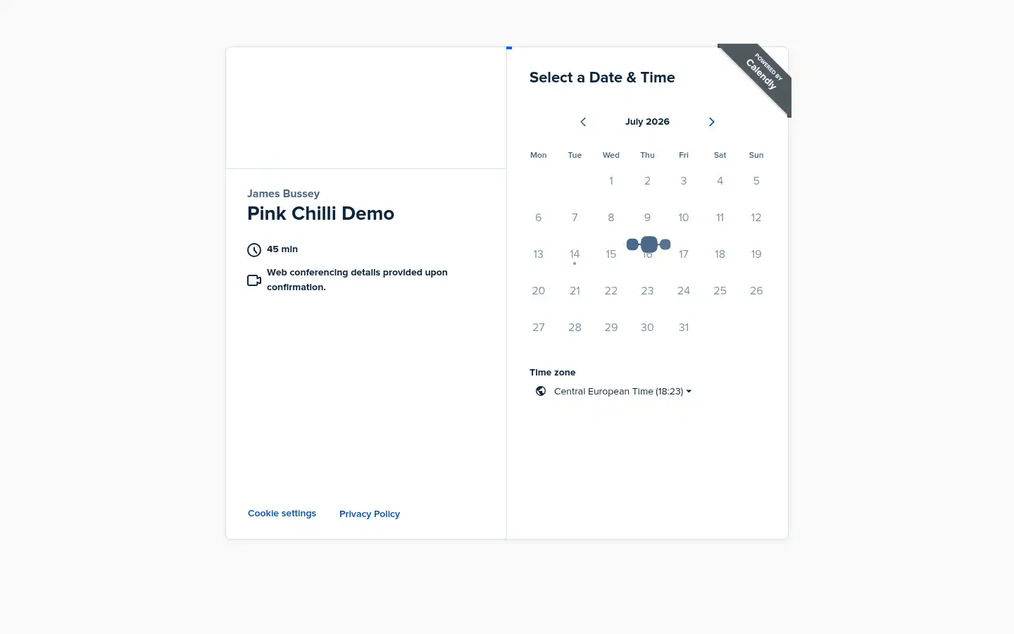 Screenshot of pinkchilli.io