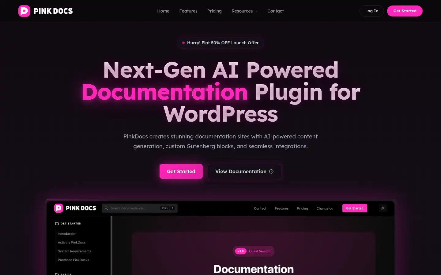 Screenshot of pinkdocs.com