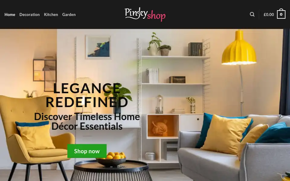 Screenshot of pinkyshop.co
