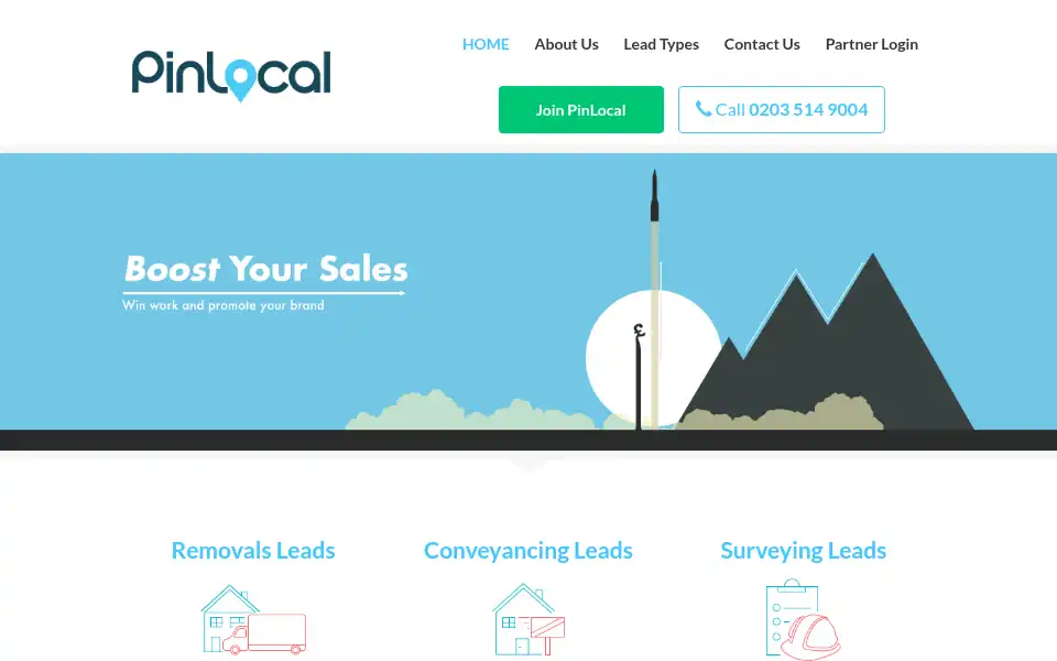 Screenshot of pinlocal.com
