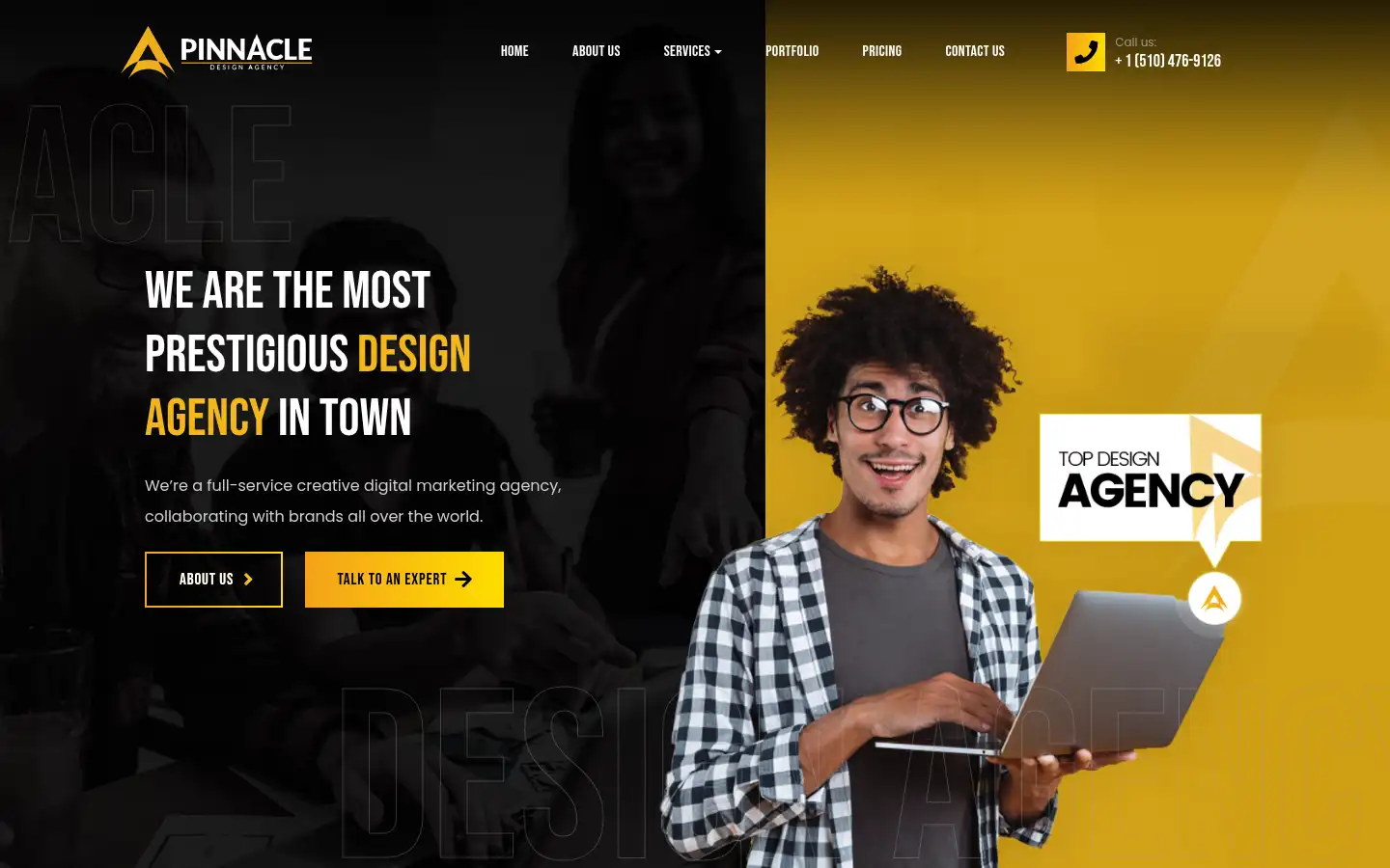 Screenshot of pinnacledesignagency.com