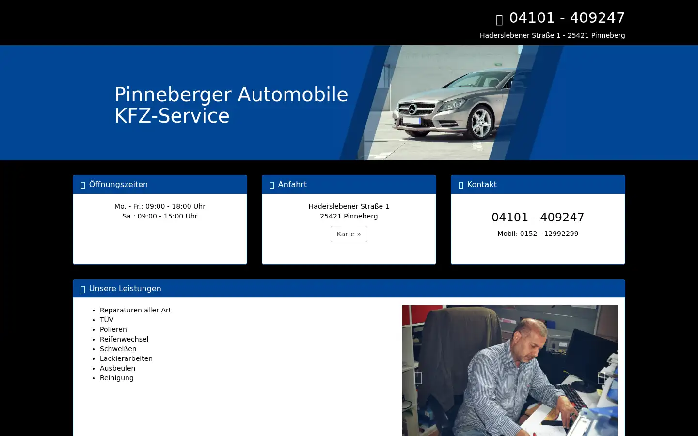 Screenshot of pinneberger-automobile.de