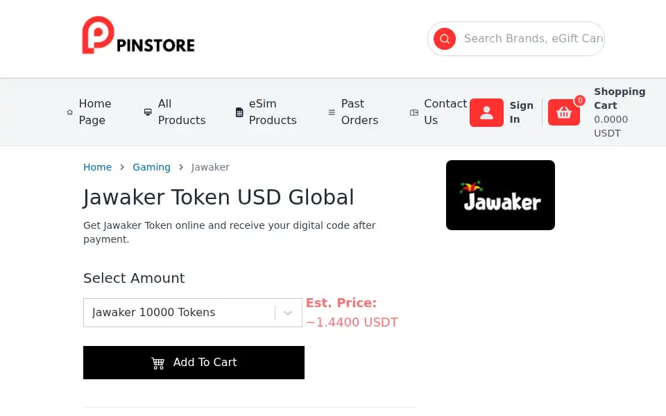Screenshot of pinstore.io