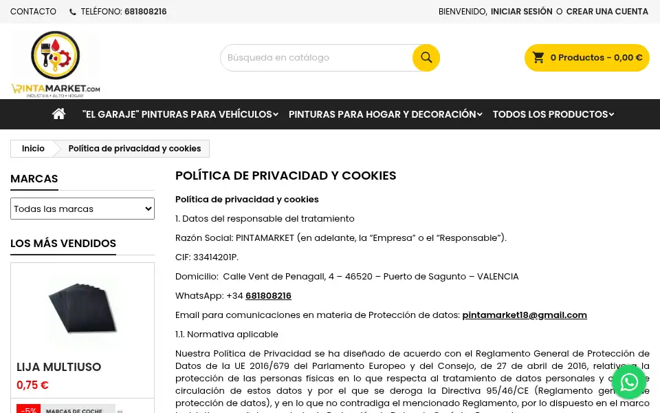 Screenshot of pintarsinparar.com