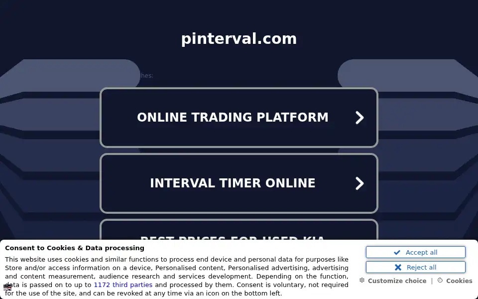 Screenshot of pinterval.com