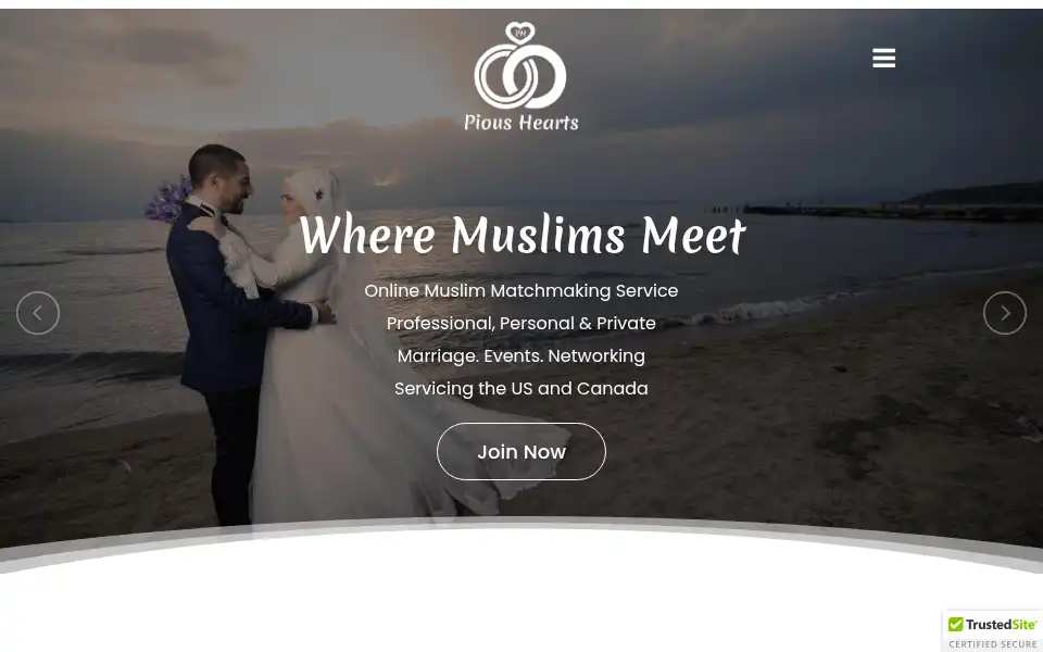 Screenshot of pioushearts.com