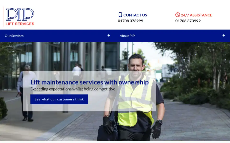 Screenshot of piplifts.co.uk