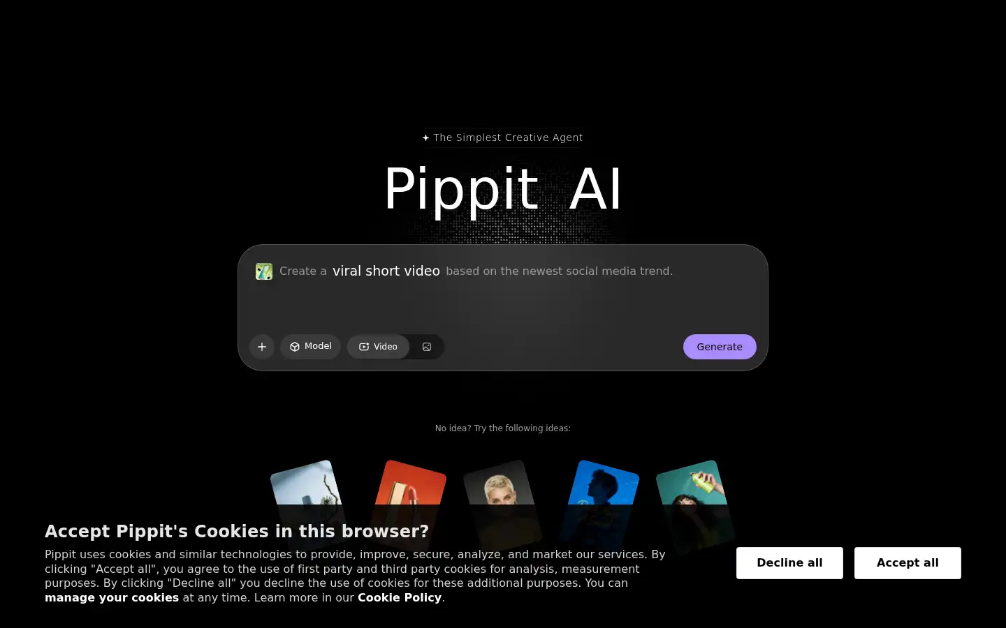 Screenshot of pippit.ai
