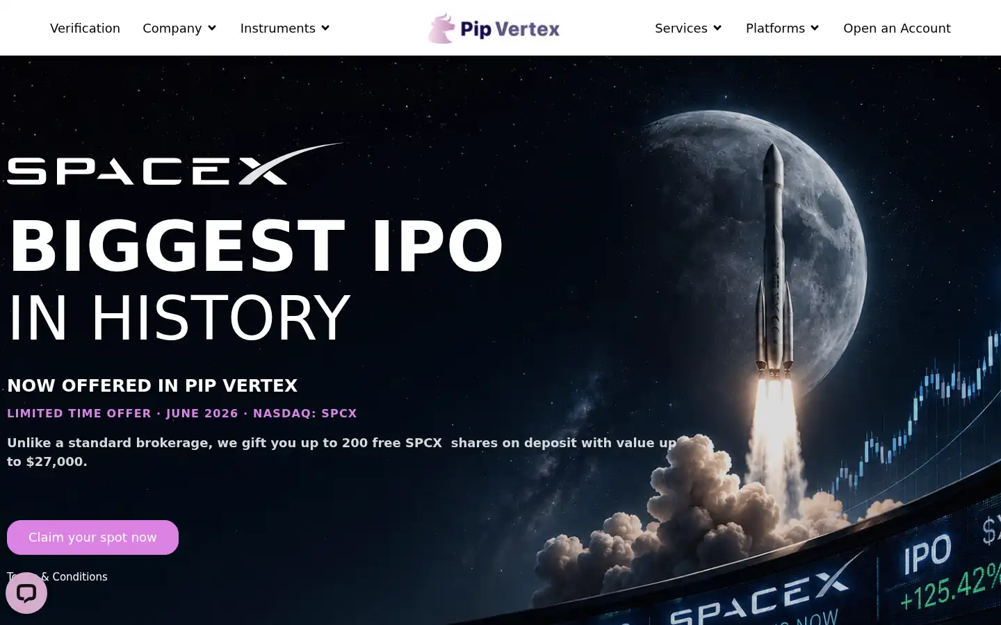 Screenshot of pipvertex.co