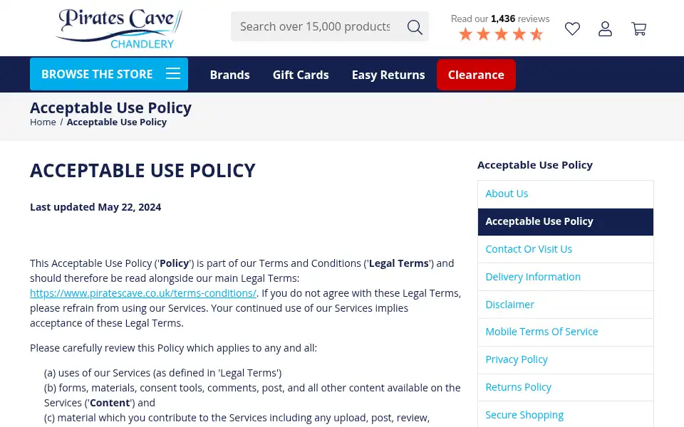 Screenshot of piratescave.co.uk
