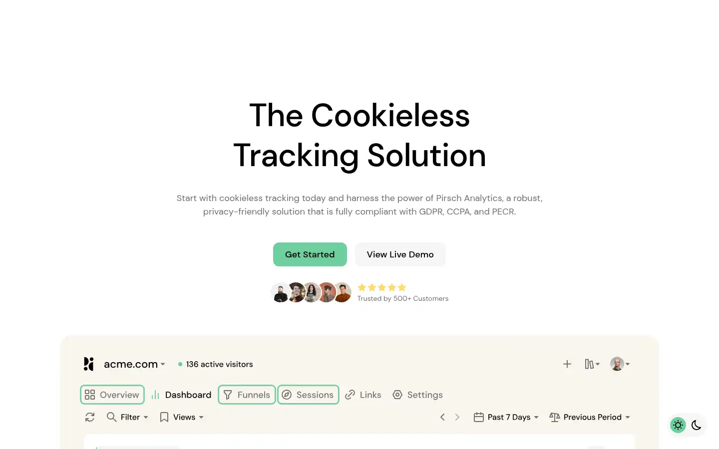 Screenshot of pirsch.io
