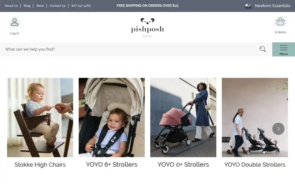 Screenshot of pishposhbaby.com